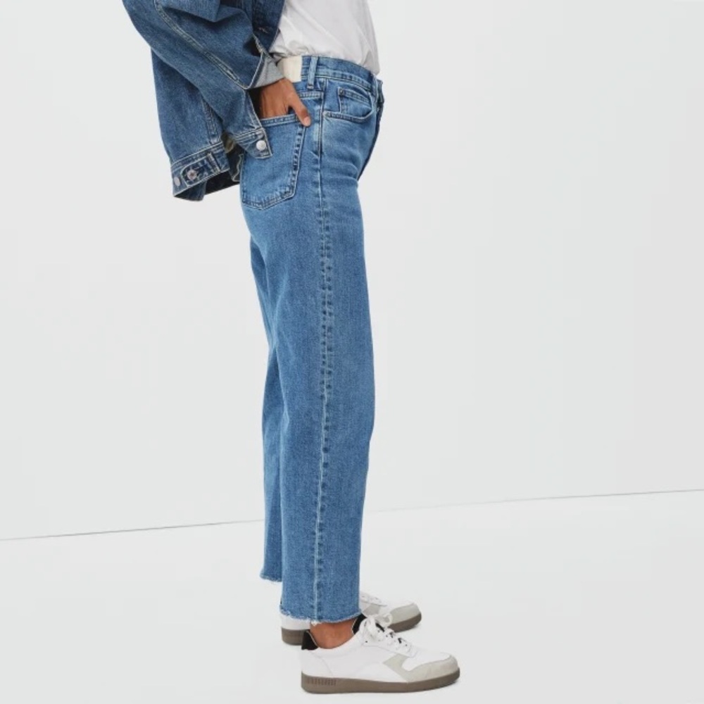 Way-high Everlane Jeans- distressed wash